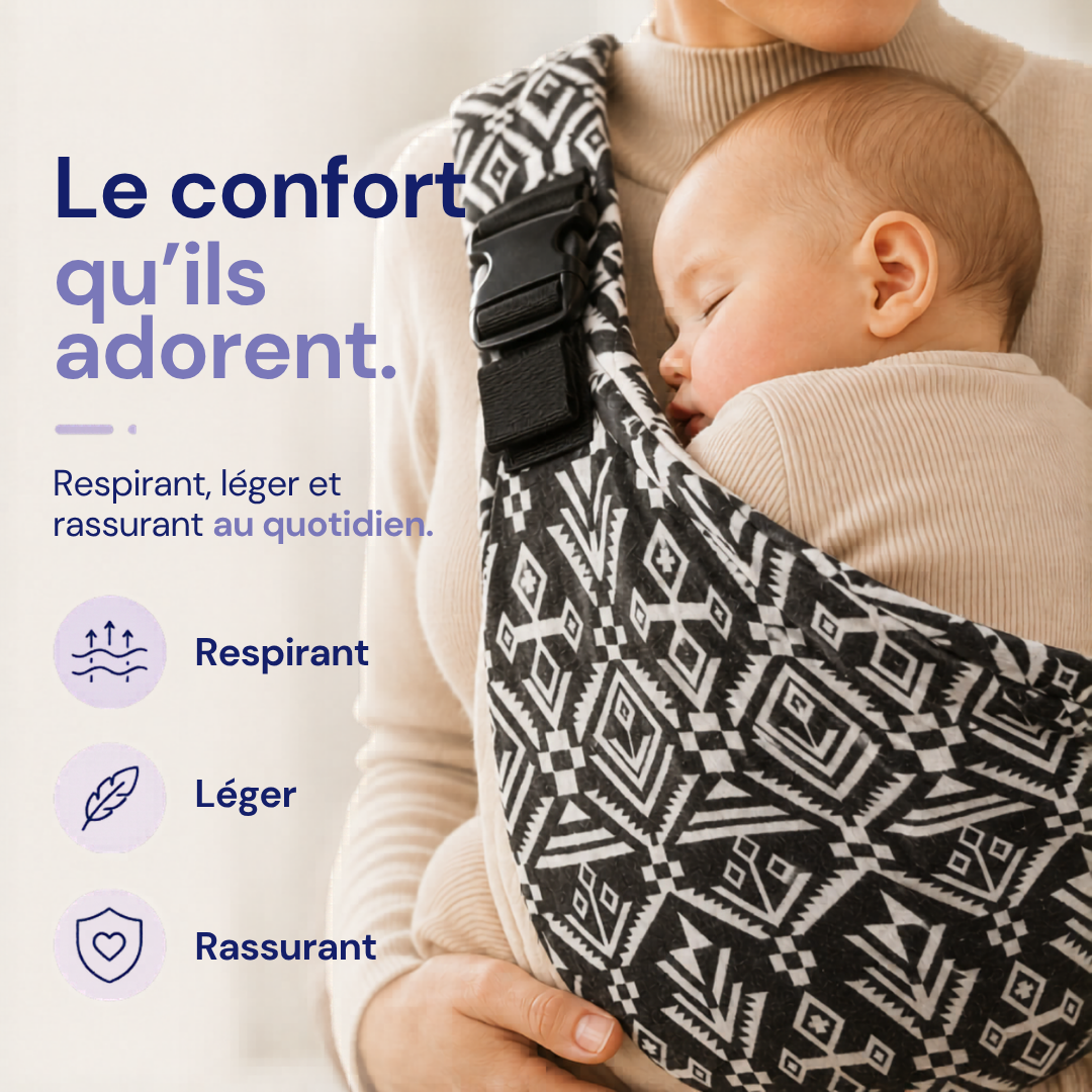 Cuango Sling — Porte-bébé ergonomique mains libres